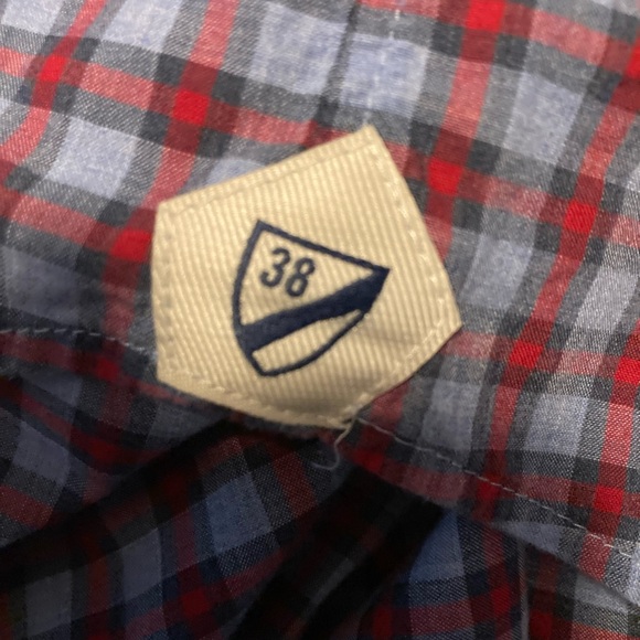 Cremieux Mens SZ XL 100% Cotton long sleeve Red and lite blue button down shirt - Picture 5 of 7